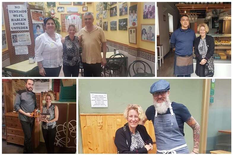 La concejala de Agricultura, Auri Saavedra, visitó a los negocios de restauración que participan en la jornada (Foto TA)